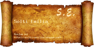 Solti Emília névjegykártya