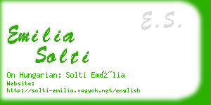 emilia solti business card